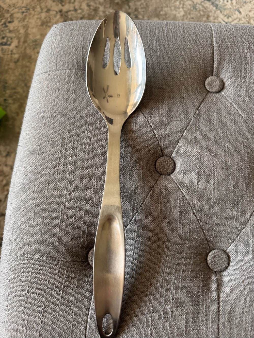 Stainless Steel Slotted Serving Spoon - Silver